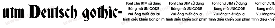 utm Deutsch gothic字体转换
